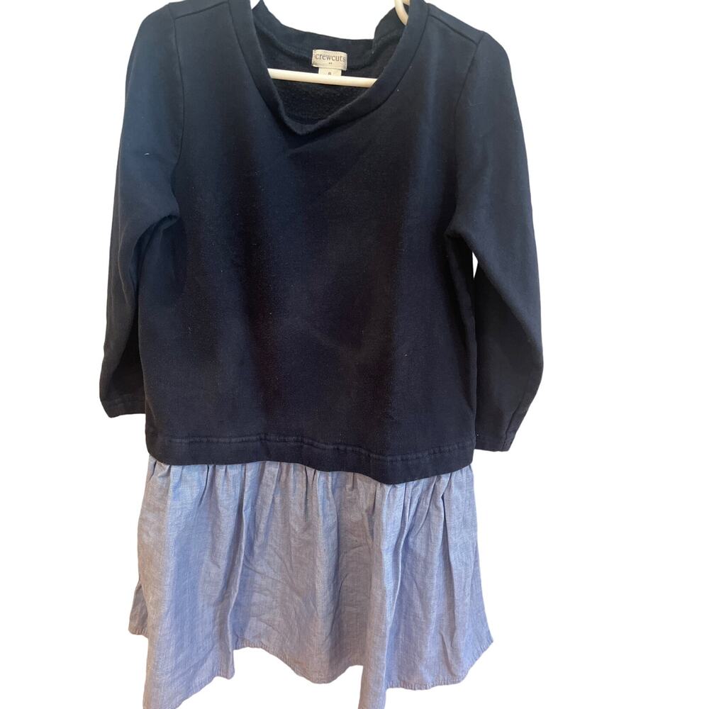 Crewcuts 8 Girls Chambray Double Layer Dress